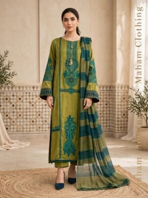 3-piece embrodered lawn suit