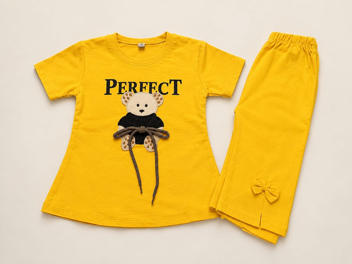 Baby Girl PERFECT Teddy 2PC – Mustard Yellow Baby Girl Mustard Yellow PERFECT Teddy 2PC Set